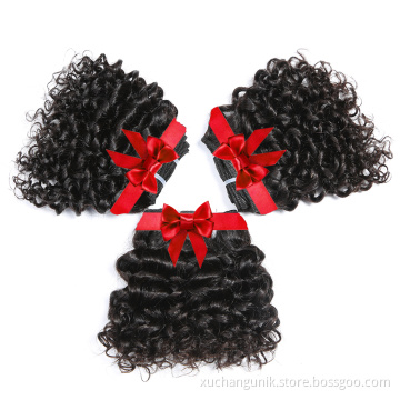 Uniky 6inch human hair bundles Brazilian Kinky Curly 100% Unprocessed Hair Extension